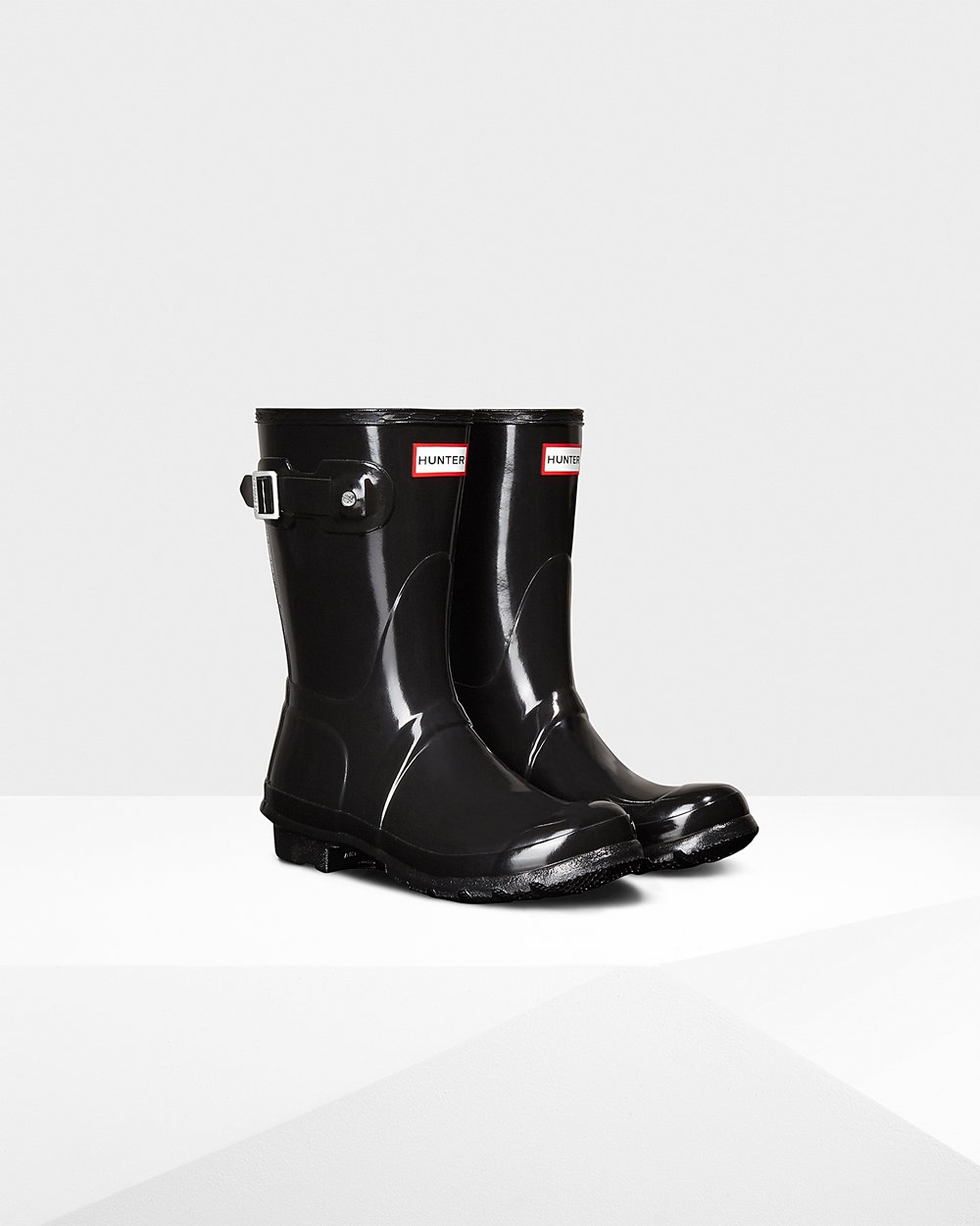 Hunter Kısa Yağmur Çizmesi Bayan Siyah - Original Gloss - Türkiye WY1302746
